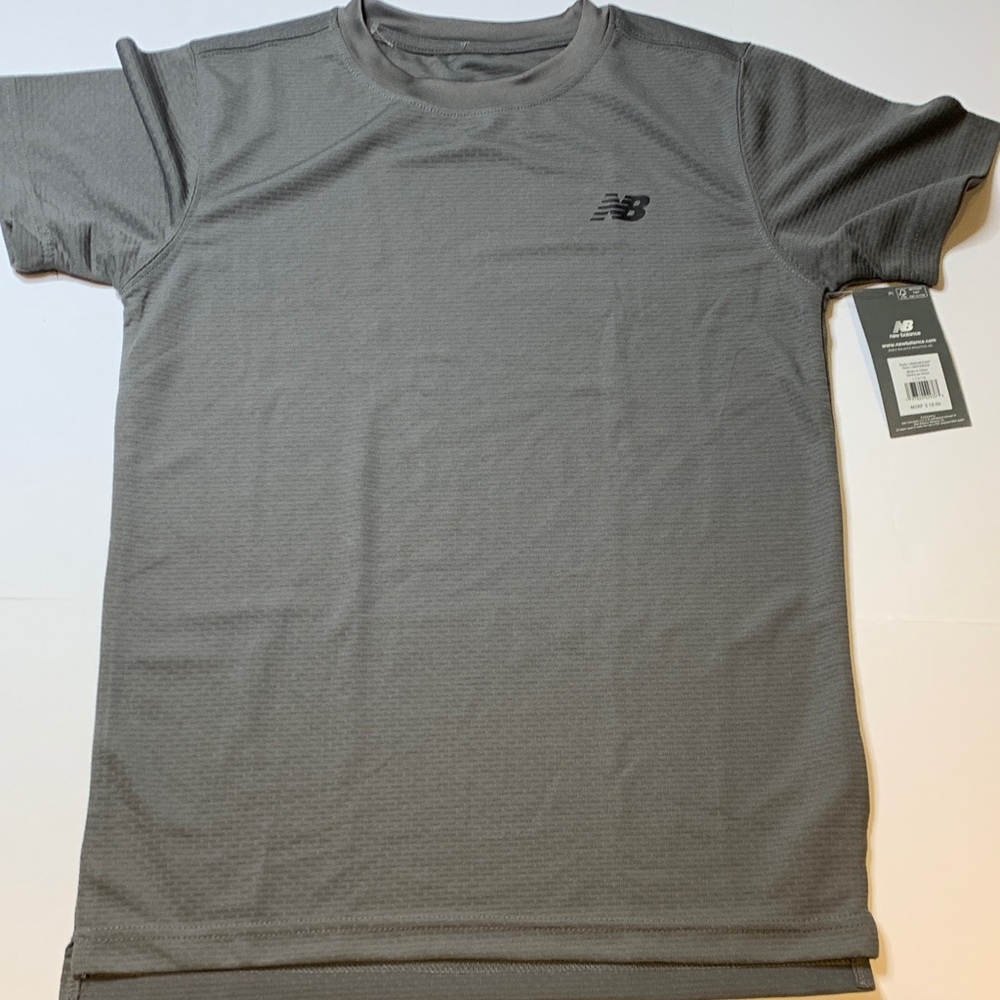 NWT New Balance Gray Performance Short-Sleeve Tee 14-16